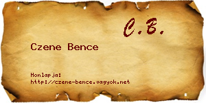 Czene Bence névjegykártya